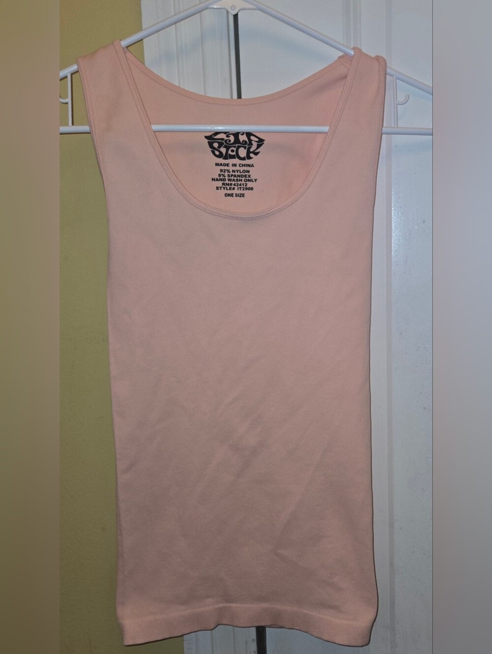 Lip Stick Vintage Y2k Shaper Smoother Scoop Neck Pink Stretch Tank Summer